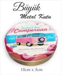 Araba Desenli Büyük Metal Kutu