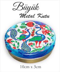 ÇiniDesenli Büyük Metal Kutu