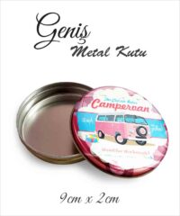 Araba Desenli Geniş Metal Kutu
