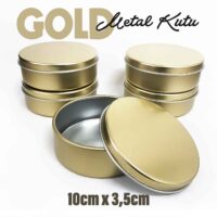 gold renki büyük metal kutu