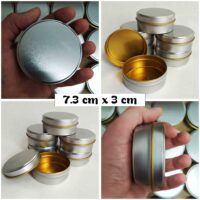silver renkli tombul metal kutu