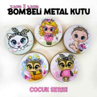 Bombeli Metal Kutu Pembe Serisi (1 Koli=100 adet)