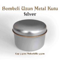 Silver Renkli Uzun Metal Kutu