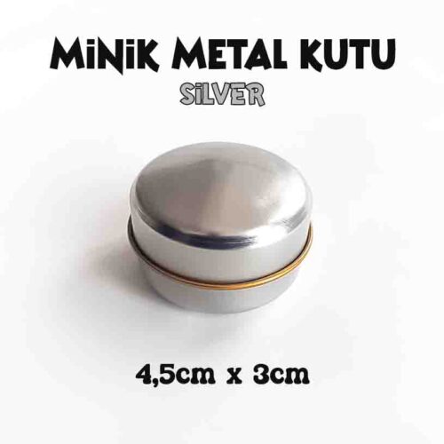 silver renk minik metal kutu