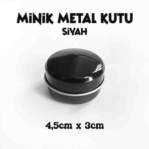 siyah renk minik metal kutu