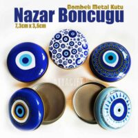 Alternative view of Bombeli Metal Kutu Nazar Desenli(1 Koli=100 adet)