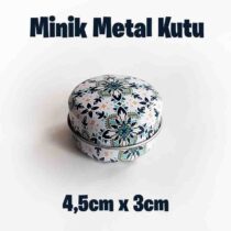Desenli Minik Metal Kutu