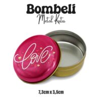 Love Desenli Bombeli Metal Kutu