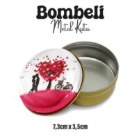 Love Desenli Bombeli Metal Kutu