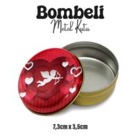 Love Desenli Bombeli Metal Kutu