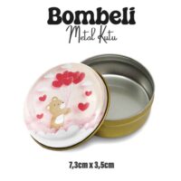 Love Desenli Bombeli Metal Kutu