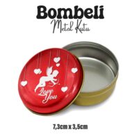 Love Desenli Bombeli Metal Kutu