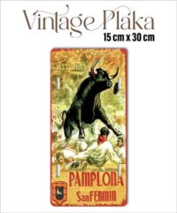 Pamplona Vintage Metal Poster