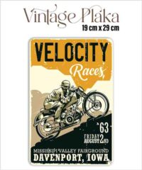 Velocity Vintage Metal Poster