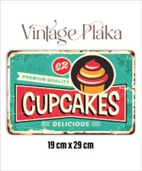Cupcakes Vintage Metal Poster