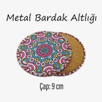 Mandala Desenli Metal Bardakaltı 