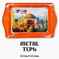 Ayasofya Desenli Metal Tepsi