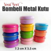 renkli Bombeli Metal Kutu