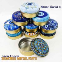 Alternative view of Nazar Serisi 3 Bombeli Metal Kutu (100 adet)