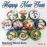 Yeni Yıl Seri 4 Bombeli Metal Kutu (1 Koli=100 adet)