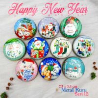 Yeni Yıl Desenli Metal Kutu Seri 12 (100 Adet)