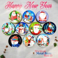 Yeni Yıl Desenli Metal Kutu Seri 13 (100 Adet)